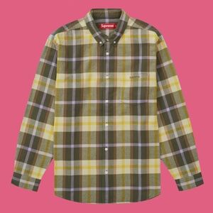 NWOT Supreme Plaid Flannel Shirt FW23